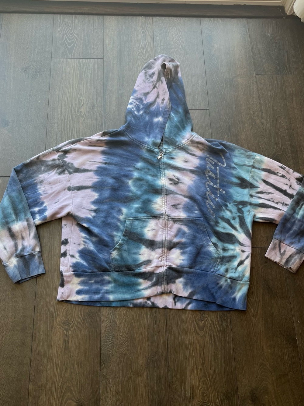 Justice Active Tie-Dye Zip Hoodie
